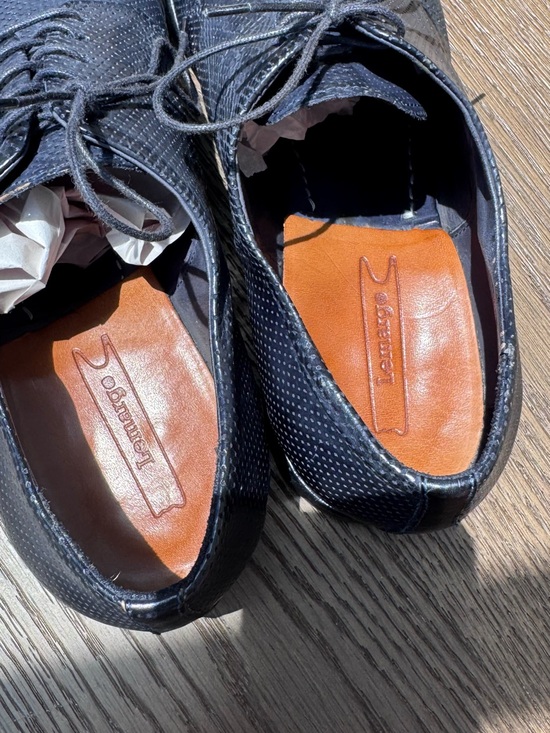 Classic handmade all leather  Perforated Derby Shoes size 10 or 10.5 main image 6